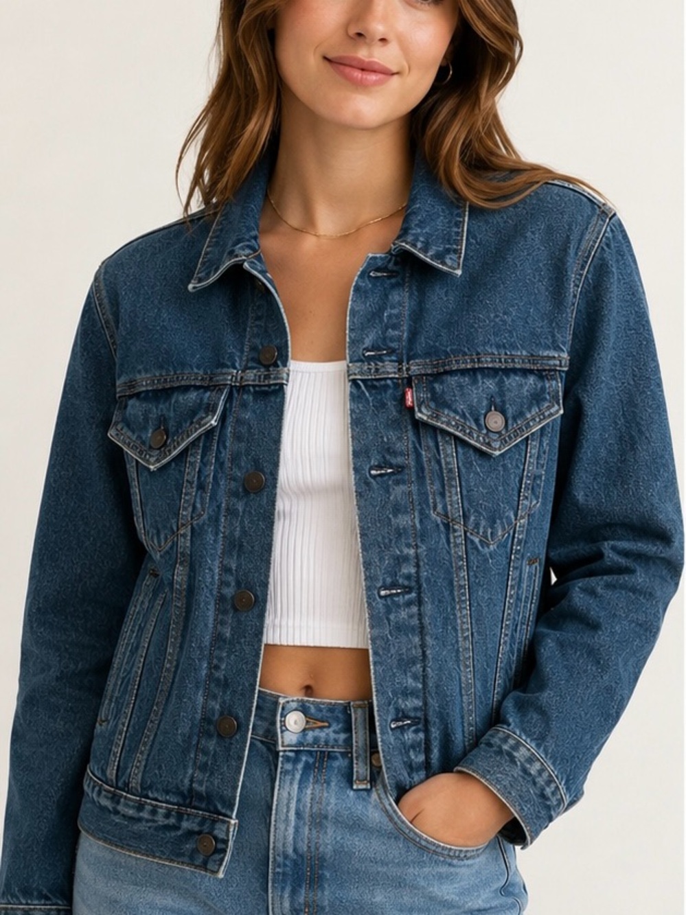Levi's 70590 Trucker Denim Jacket Medium Wash Women's Size 38/Medium
